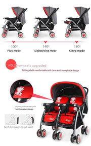 TwinGlide Adjustable Baby Stroller