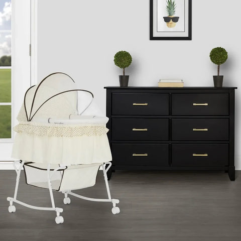 DreamyLacy 2-in-1 Portable Bassinet & Cradle