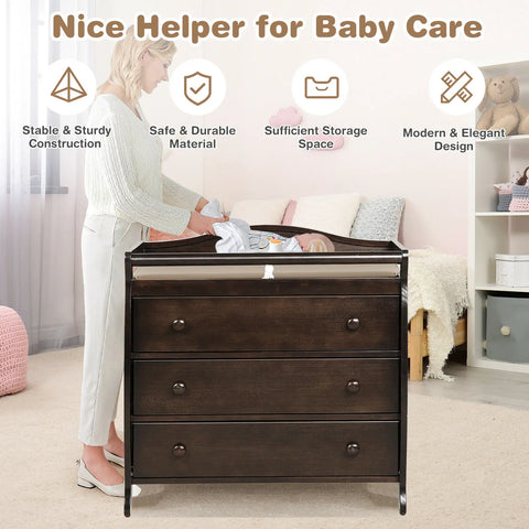 3 Drawer Baby Changing Table