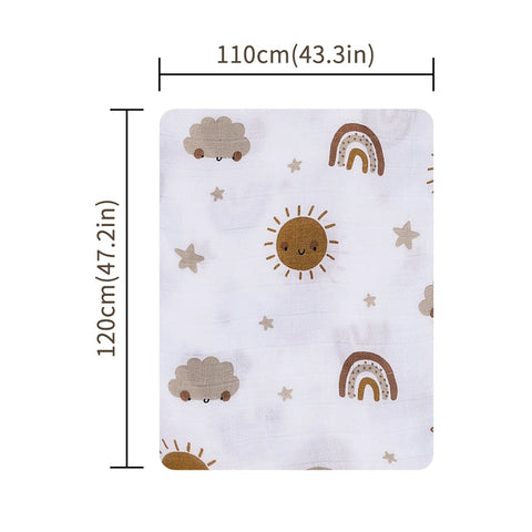 CuddleBam Muslin Blanket - Cute Soft Print