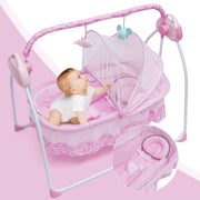 HarmonyDreams Electric Auto-Swing Baby Crib